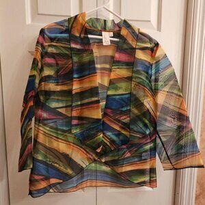 Lavender & honey multi-color sheer jacket